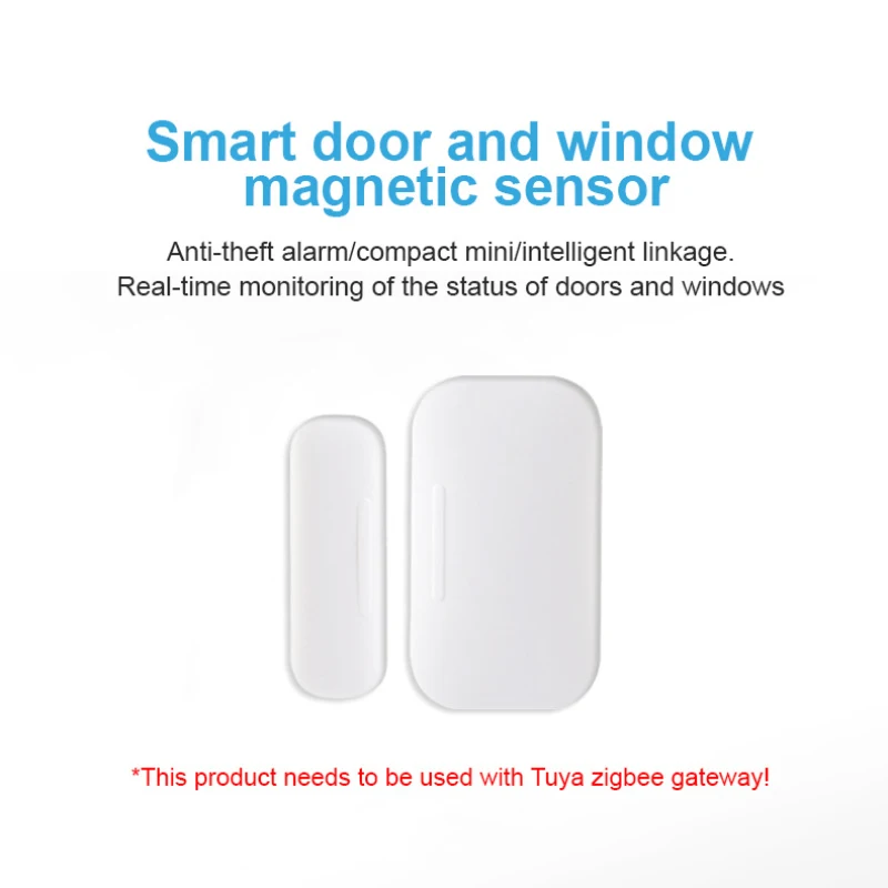Маленький дверной датчик Zigbee Smart Life с датчиками открытия/закрытия дверей и окон с низким энергопотреблением 2