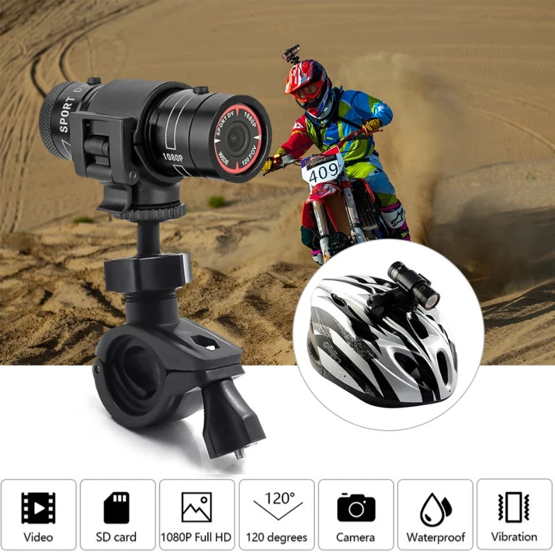 Мини-камера 1080P Full HD, Водонепроницаемые Спортивные Камеры на открытом воздухе, Видеокамеры с фонариком, Велосипедные Рекордеры, Автофокус, Спортивный DV 2