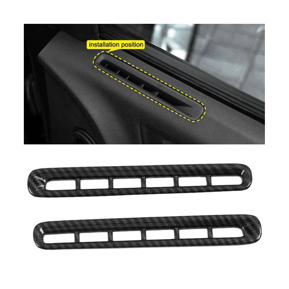 Накладка крышки вентиляционного отверстия внутренней двери автомобиля из углеродного волокна ABS для Dodge Charger 2015-2020 2