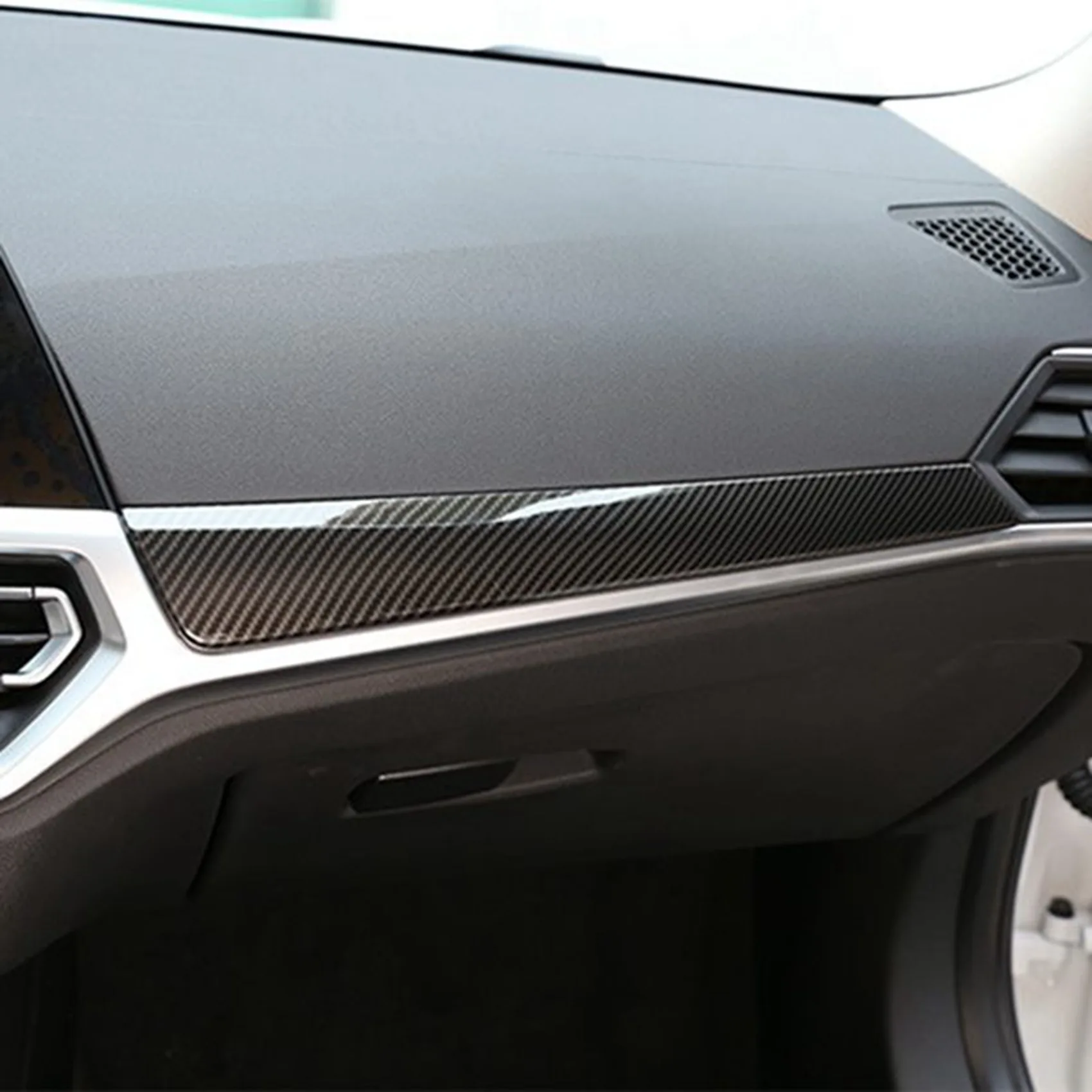 Накладка на приборную панель центральной консоли для BMW 3 серии G20 G28 2020 LHD Наклейки для интерьера в стиле углеродного волокна 2