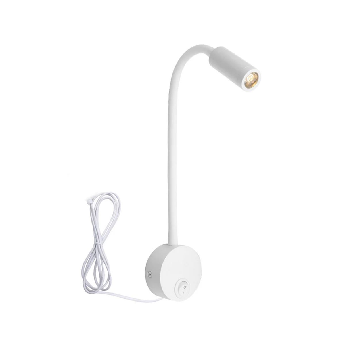 Настенная лампа для чтения, настенный светильник, шланг, прикроватная лампа, переключатель управления, настенный светильник в минималистском стиле (белая штепсельная вилка ЕС) 0