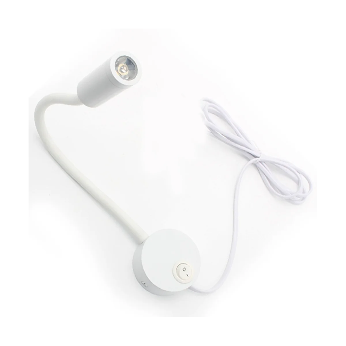 Настенная лампа для чтения, настенный светильник, шланг, прикроватная лампа, переключатель управления, настенный светильник в минималистском стиле (белая штепсельная вилка ЕС) 2