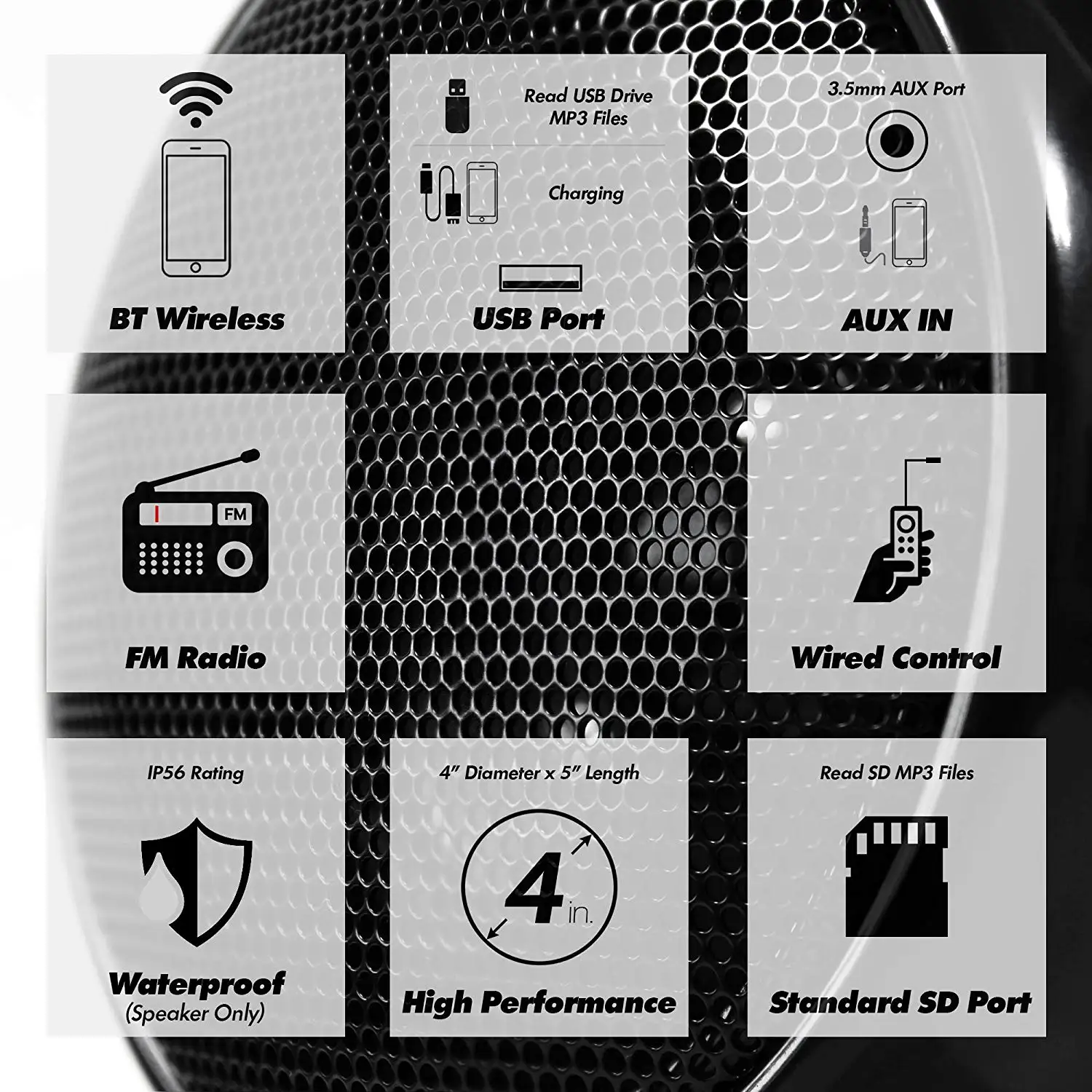 Новый Bluetooth Мотоциклетный Динамик Водонепроницаемый Музыкальный Плеер Для 7/8-1,25 Руля FM-Радио USB MT473, Стереодинамик 12V MP3 2