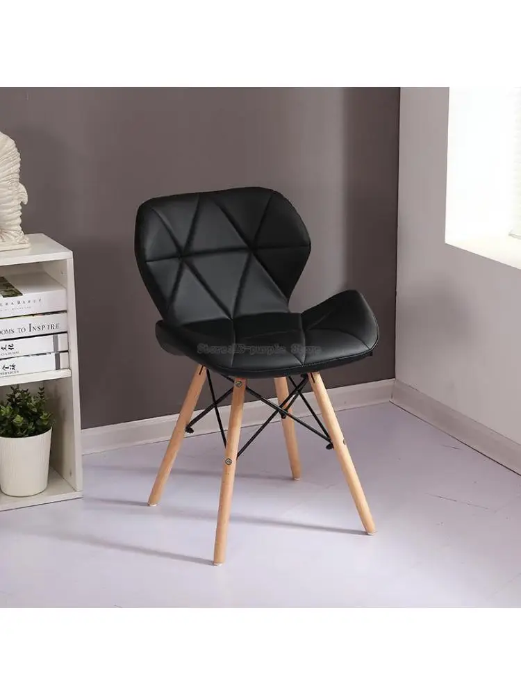 Обеденный стул скандинавский современный минималистичный экономичный дом небольшая квартира обеденный стул для ресторана из массива дерева 1