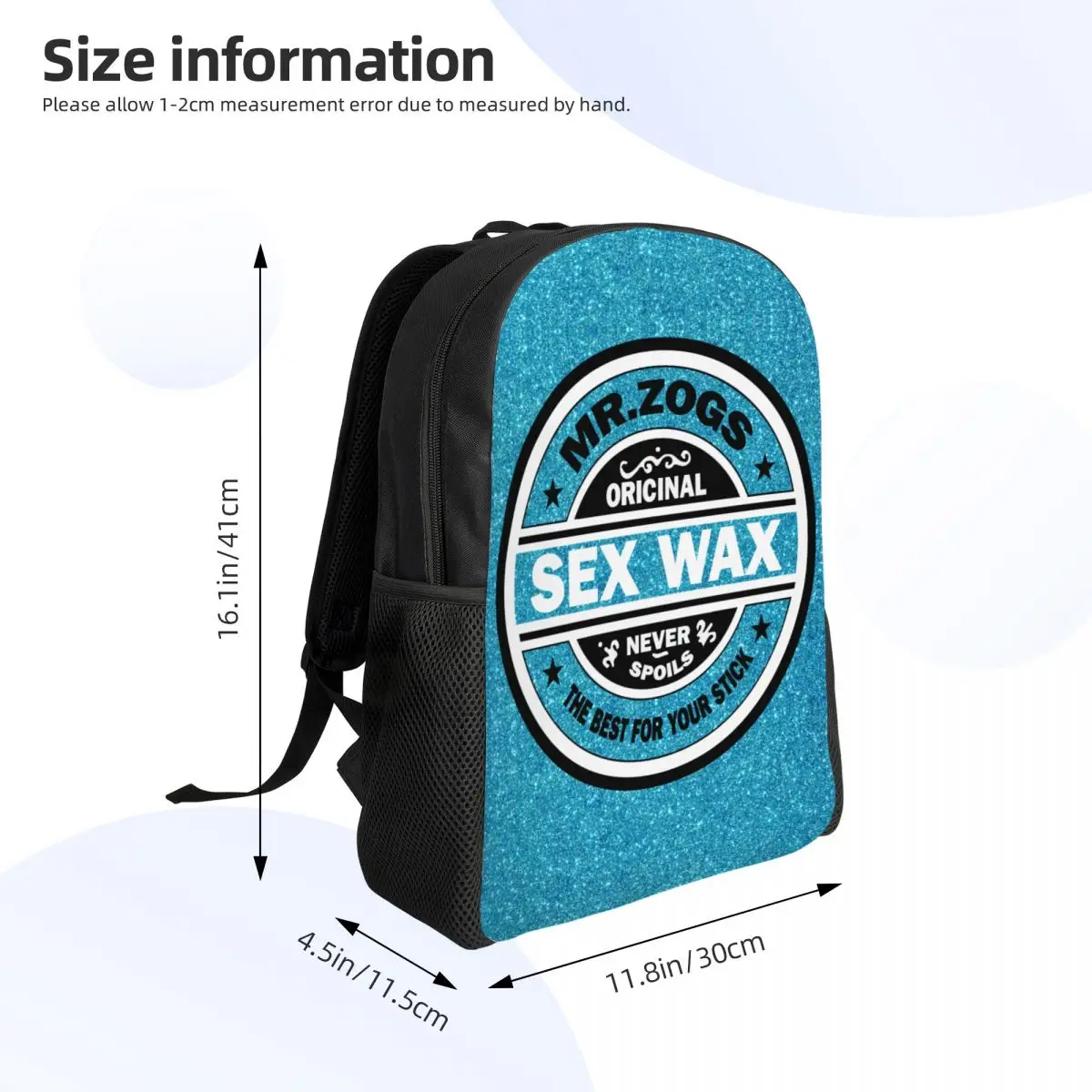 Персонализированный рюкзак Mr. Zogs Sex Wax для мужчин и женщин, модная сумка для книг для школы, колледжа, серфинга, подарочные пакеты для серфинга 3
