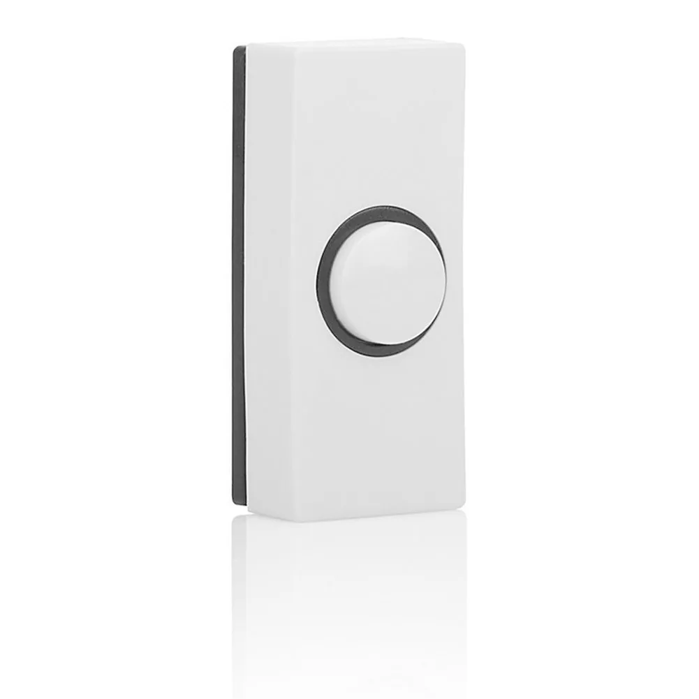 Пластиковый Дверной звонок Кнопка Перезвона Колокольчик Кнопка Нажатия Белые Вставки Настенная Пластиковая Жесткая Проводка для Обустройства дома Офиса 3