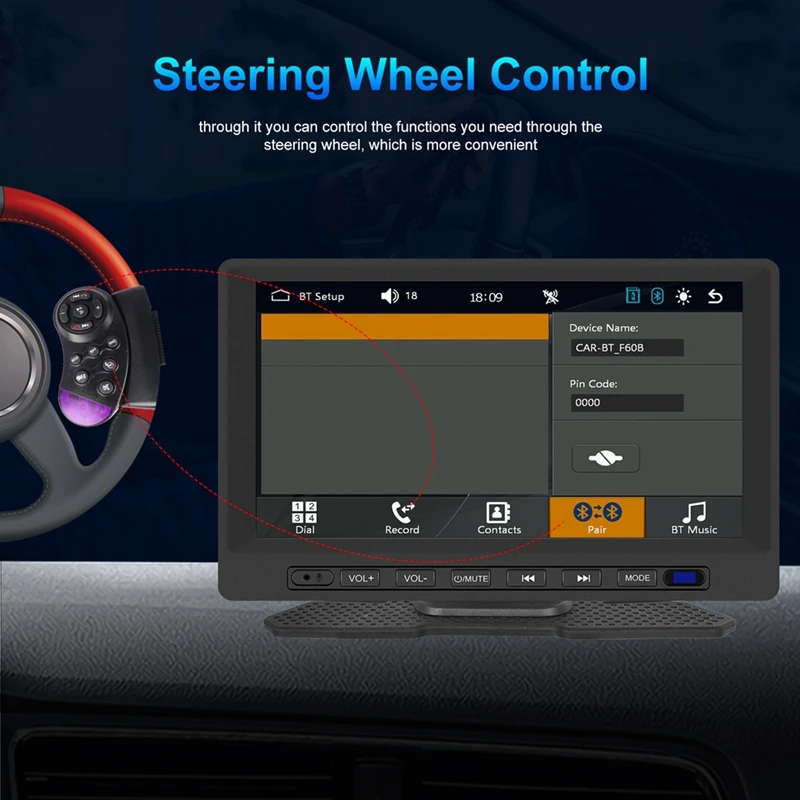 Портативное 7-дюймовое автомобильное радио MP5 Smart Player Wireless Carplay Android Auto Car Stereo Bluetooth FM Airplay Autolink Простое в использовании 3