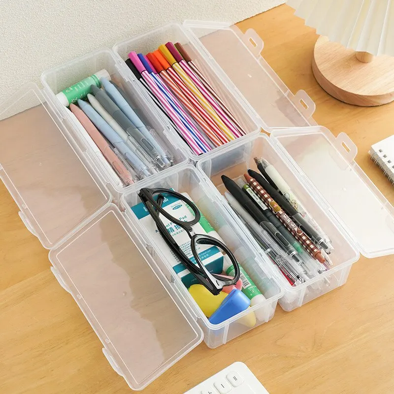 Прозрачный футляр для канцелярских принадлежностей Большой емкости, Хранение карандашей, Хранение цветных карандашей, Детская сумка для рисования карандашами 1