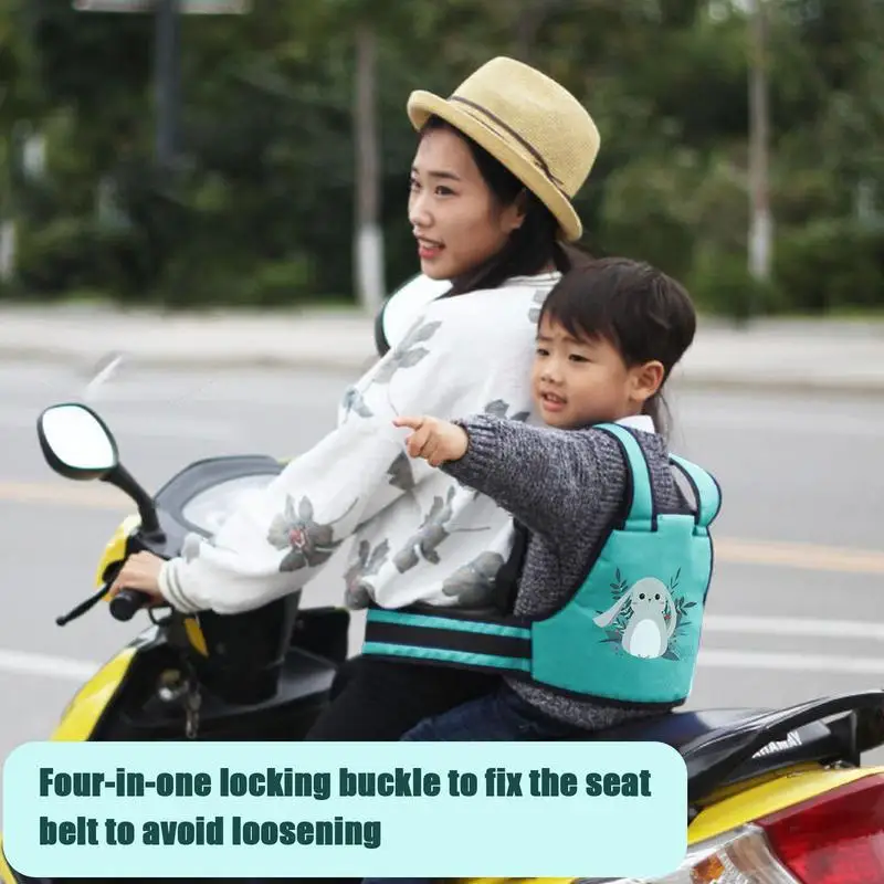 Ремни безопасности для детей, Милый узор, ремень безопасности для детского мотоцикла, Регулируемый и дышащий Ремень безопасности для детского мотоцикла 4