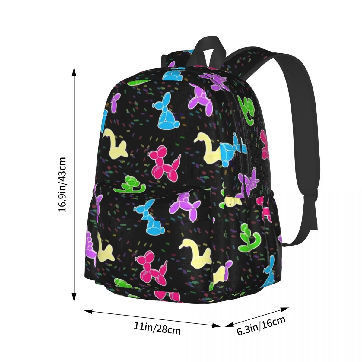 Рюкзак с воздушными шарами для мальчиков и девочек, мягкие рюкзаки с красочным принтом, полиэстеровые школьные сумки Kawaii, Велосипедный красочный рюкзак 3