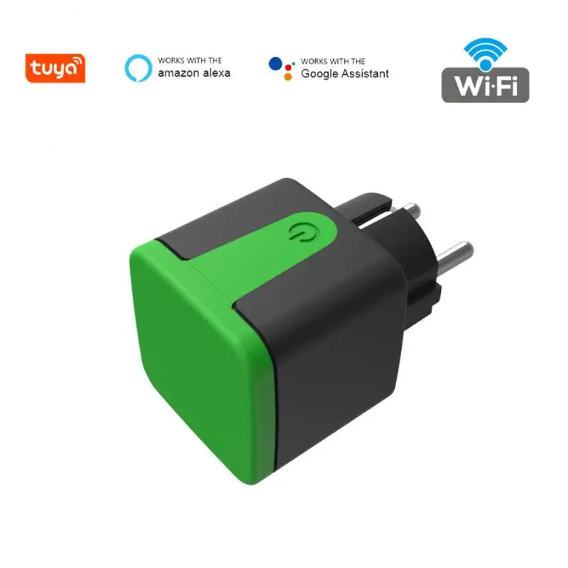 С Alexa Google Home Smart Wifi Plug 16a Tuya Wifi Power Контроль энергопотребления Таймер Переключатель Наружное водонепроницаемое голосовое управление 0