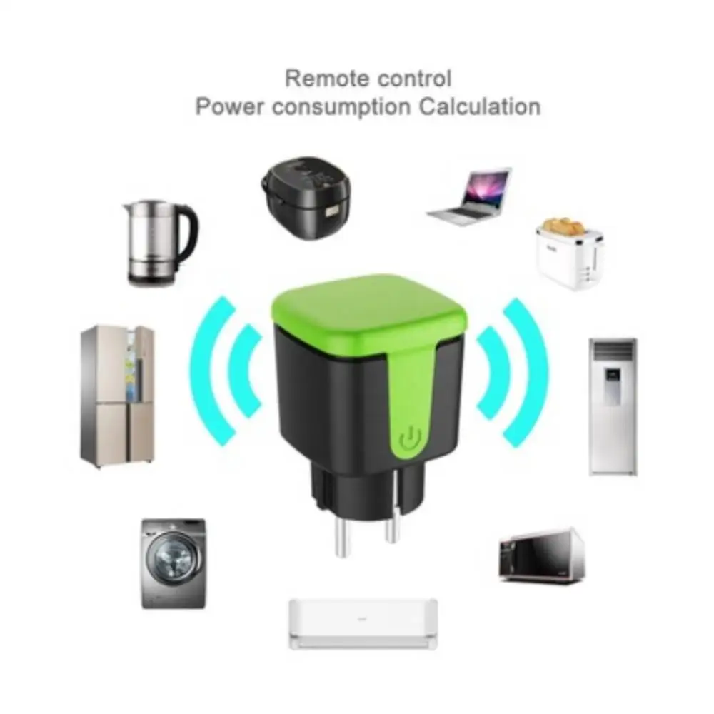 С Alexa Google Home Smart Wifi Plug 16a Tuya Wifi Power Контроль энергопотребления Таймер Переключатель Наружное водонепроницаемое голосовое управление 1