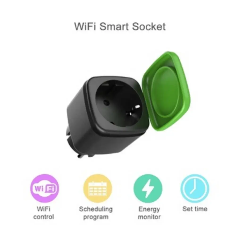 С Alexa Google Home Smart Wifi Plug 16a Tuya Wifi Power Контроль энергопотребления Таймер Переключатель Наружное водонепроницаемое голосовое управление 2