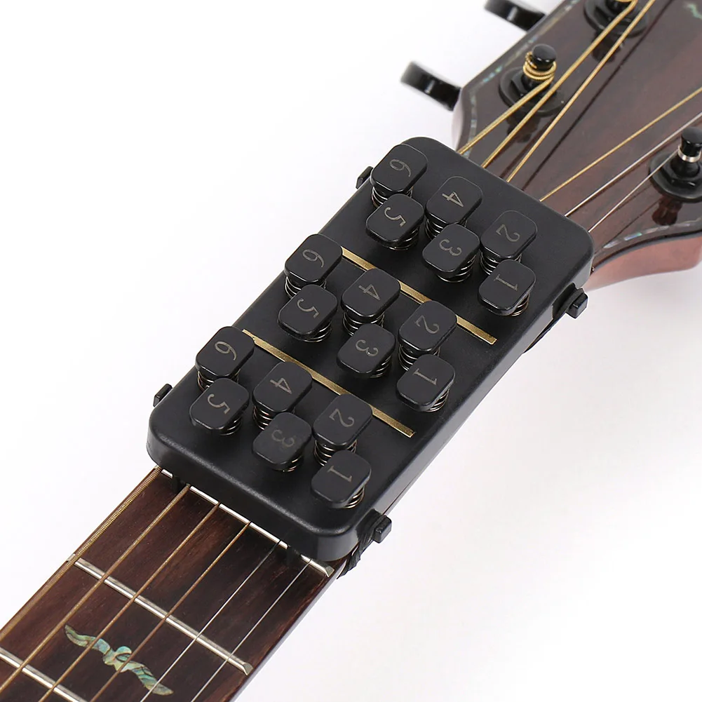 Система обучения аккордам народной гитары, одноклавишный тренажер для гитарных аккордов с 18 кнопками, учебное пособие для струнных инструментов 3