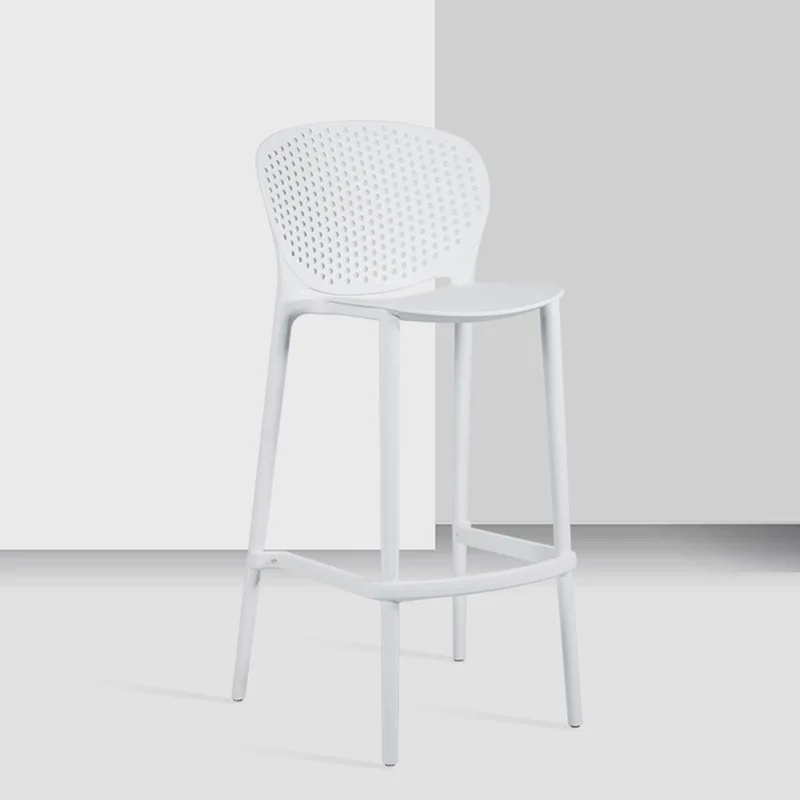 Скандинавский дизайнерский легкий роскошный барный стул ins home пластиковый минималистичный барный стул, высокий табурет для бара 3