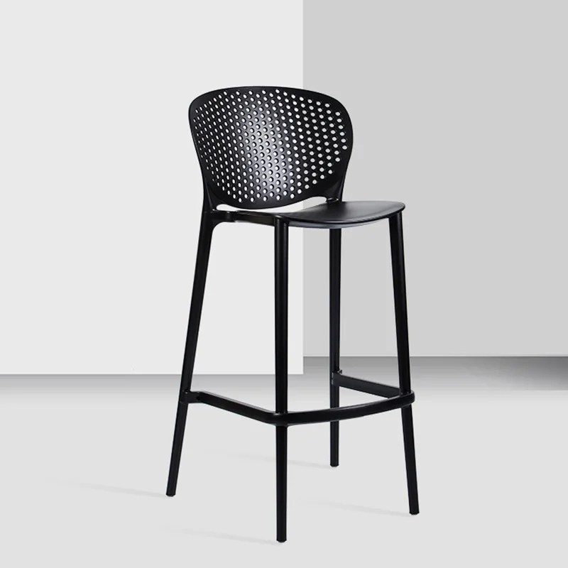 Скандинавский дизайнерский легкий роскошный барный стул ins home пластиковый минималистичный барный стул, высокий табурет для бара 4