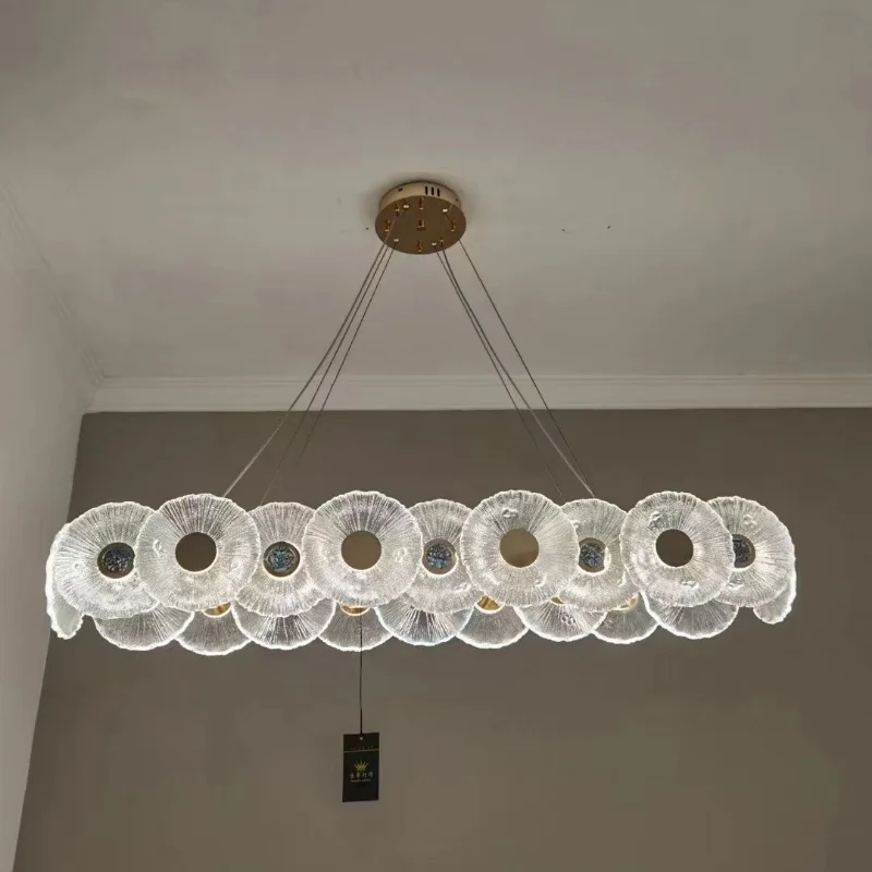 Современные роскошные стеклянные светодиодные подвесные светильники 2023 года, домашний декор, подвесной светильник, декоративная люстра для гостиной 4