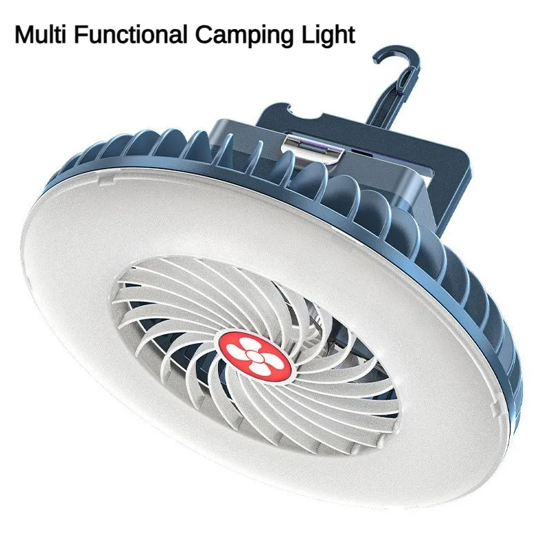 Уличный портативный многофункциональный походный фонарь с вентилятором, светильник для палатки, прилавок ночного рынка, светодиодные перезаряжаемые водонепроницаемые походные фонари 0