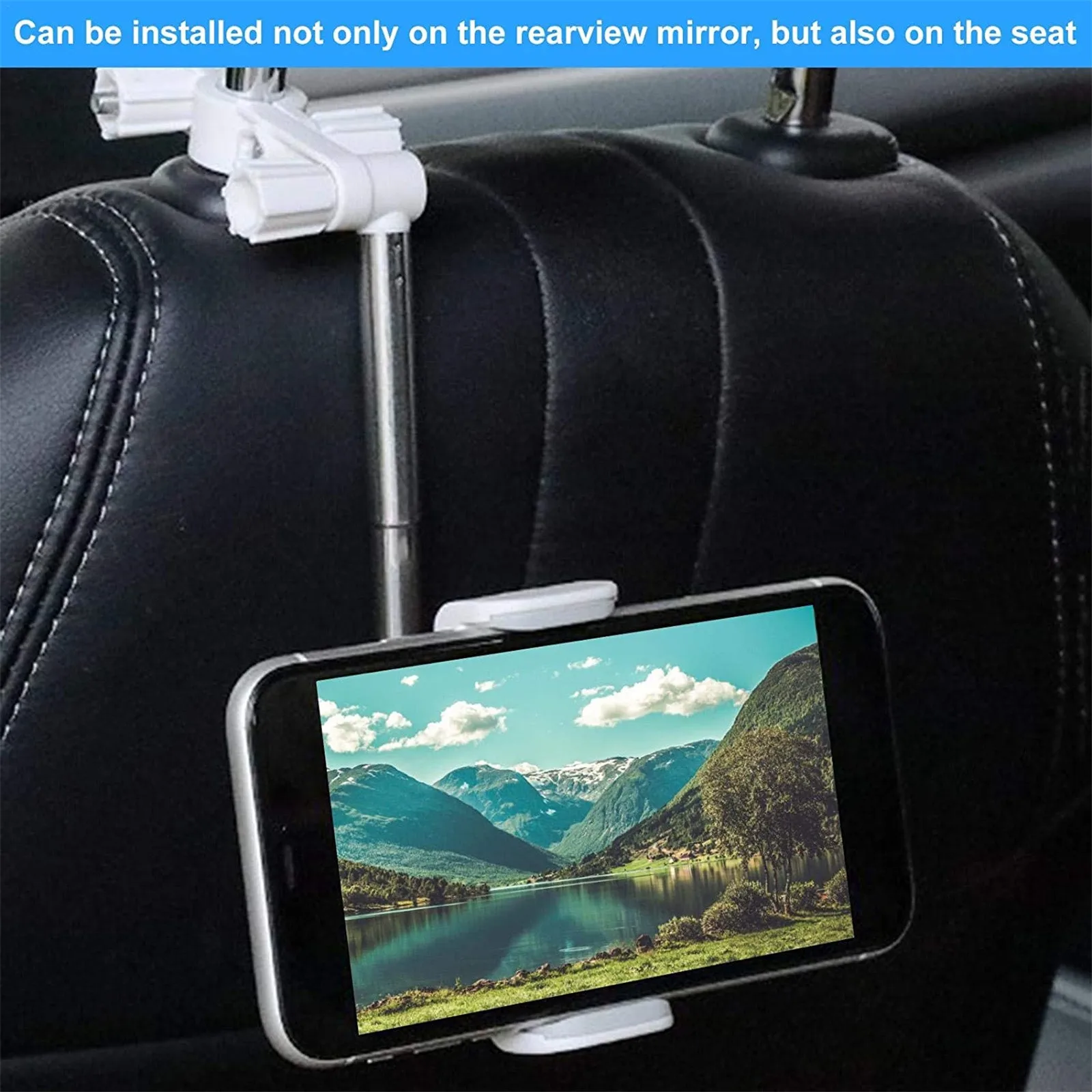 Универсальный Автомобильный Держатель Телефона Зеркало Заднего Вида С Возможностью Поворота на 360 Градусов Подставка Для Заднего Сиденья GPS Навигационный Кронштейн для iPhone Samsung Xiaomi 2