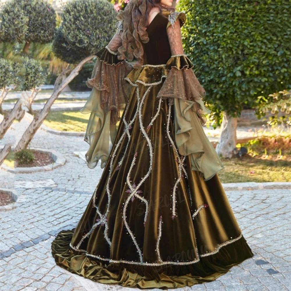 Уникальное турецкое традиционное вечернее платье, Женское вечернее платье для султана, Арабские вечерние платья, Vestidos De Gala 1