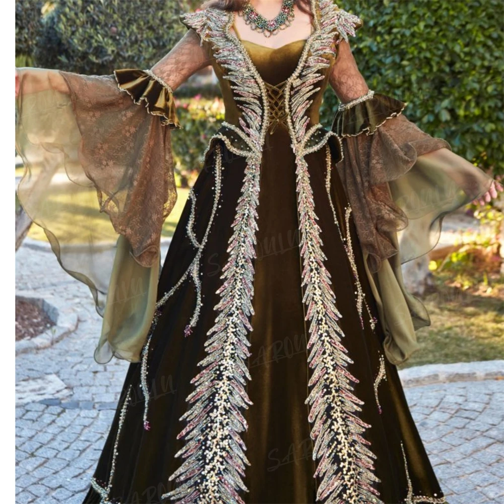 Уникальное турецкое традиционное вечернее платье, Женское вечернее платье для султана, Арабские вечерние платья, Vestidos De Gala 2