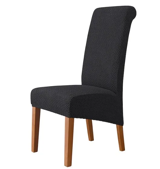 Чехлы для обеденных стульев, эластичный чехол для стульев, Черный, зеленый, из спандекса и жаккарда, Защитные чехлы для стульев с высокой спинкой, Чехол для сидений из эластана 1
