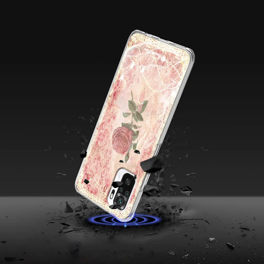 Чехол для Телефона с Рисунком Розы Xiaomi Redmi 10C 9C 10 9 Prime K40 8 9A 9i 9T K20 Pro 10X 7 7A 8A 6 6A K30 S2 из ТПУ с Мягким Покрытием 2