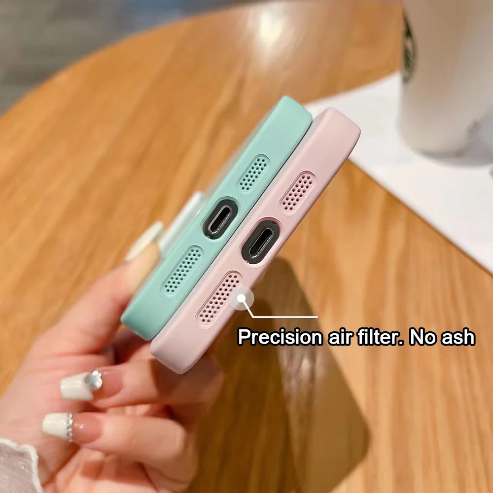 Чехол для телефона Macaron с невидимым кронштейном для iPhone 14 13 12Pro Max 14Plus, матовый силиконовый защитный чехол 