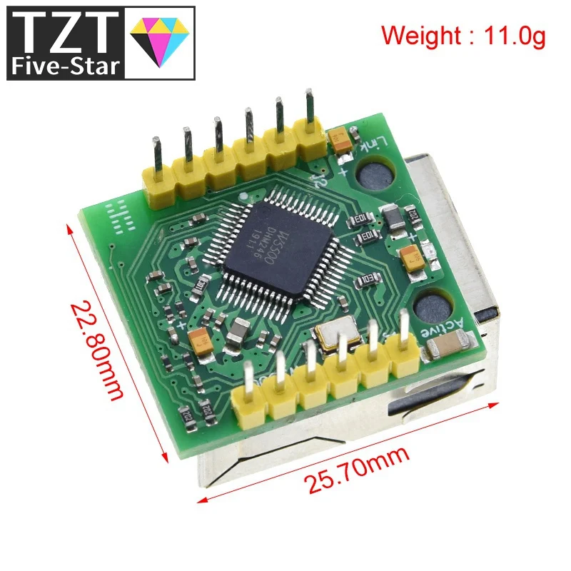 Чип TZT Smart Electronics USR-ES1 W5500 Новый преобразователь SPI в LAN/ Ethernet TCP/IP Mod 1