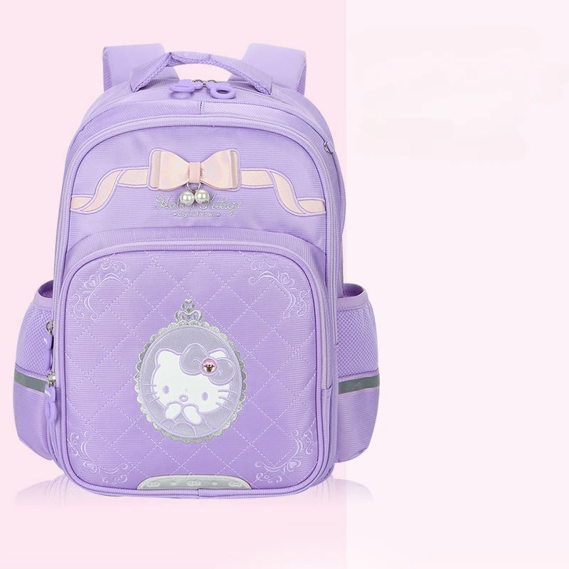 Школьный ранец для учащихся начальной школы Hello Kitty Sanrio, 3-6 класс, защита позвоночника, облегчение нагрузки, Большая вместимость 1
