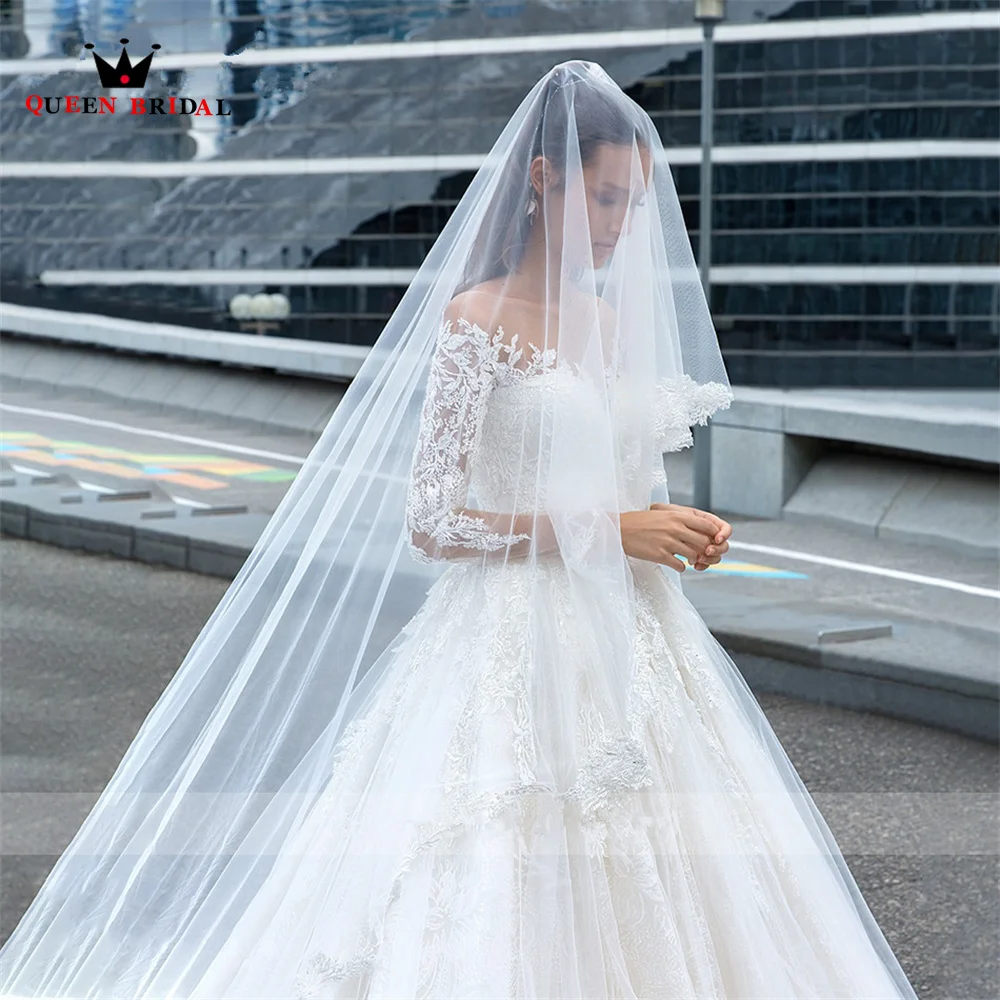 Элегантное бальное платье, свадебные платья с длинным рукавом, Тюлевые кружевные аппликации, Вечернее свадебное платье 2023, Новое изготовленное на заказ DS139 2