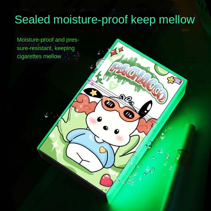 Электронная зажигалка Sanrio Hello Kitty Kuromi Pochacco, Светоизлучающий портсигар, Бесшумная Перезаряжаемая Зажигалка В подарок 2