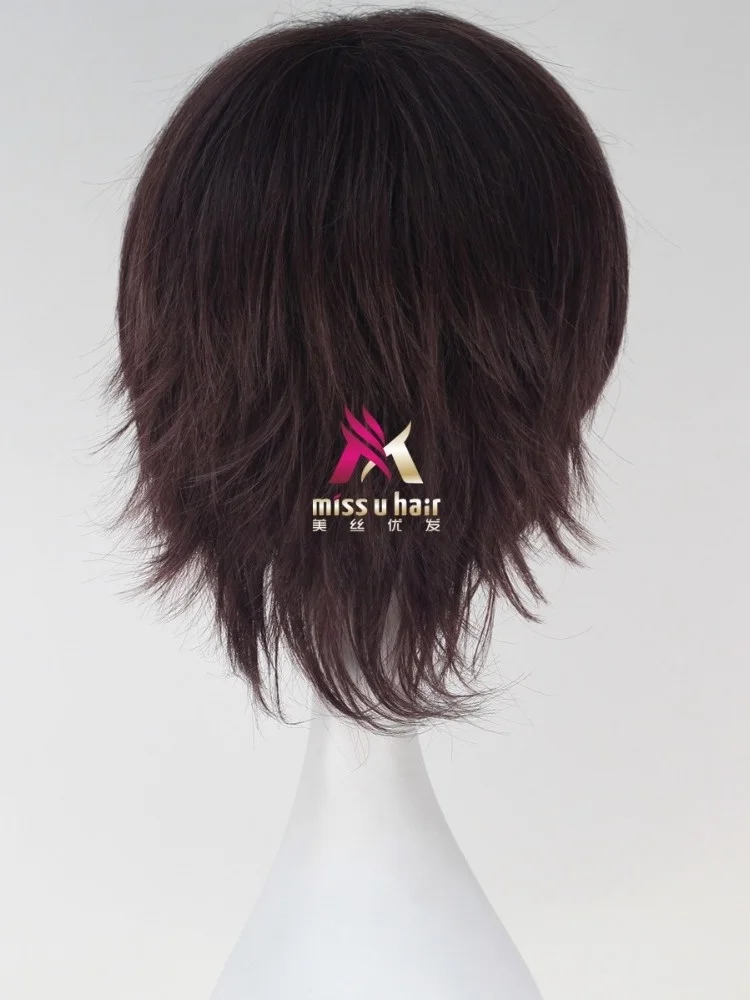 аниме теплое Японское аниме Guilty Crown (GC) Ren'ai Saiban Косплей парик для вечеринки на Хэллоуин, сценическая постановка, короткие волосы + шапочка для парика 4