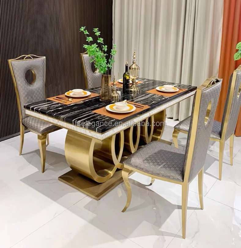 итальянский коммерческий стол и стулья на 12 мест, длинный обеденный кухонный обеденный стол, роскошный обеденный столик и стул. 0